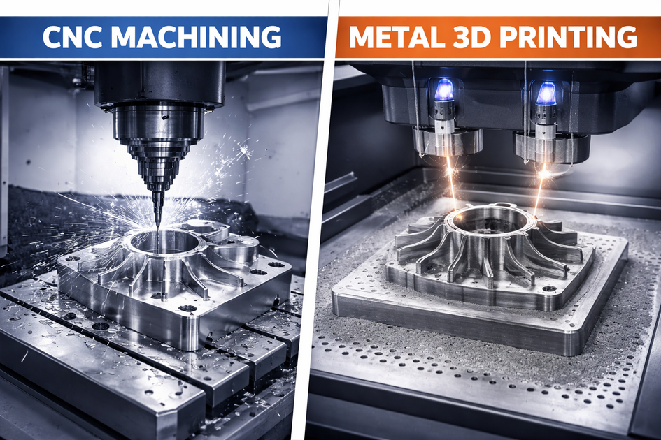Pengilangan CNC Vs. Percetakan 3D untuk Prototaip Logam